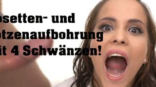 katyfox – Rosetten- und Fotzenaufbohrung mit 4 Schwänzen!